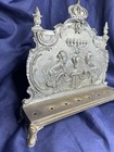 Antique Wnf Hanukkah Menorah Silver Plated Pewter Lions Of Judah Judaica 19th C