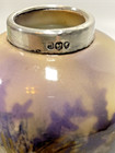 Art Nouveau Antique English Sterling Silver Rimmed Petite Vase 4 5 