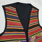 Vtg Folk Vest Adult Size Medium Hand Woven Weave Sleeveless Native Tribal Knit