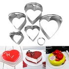 5pcs Stainless Steel Cutter Dough Baking Mould Cake Cookie Round Biscuit