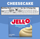 Jell-o Cheesecake Instant Pudding   Pie Filling Mix  3 4 Oz Box