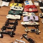 Vintage Strombecker Slot Car Road Racing Lot 2 Sets Cars Track Parts Accessories