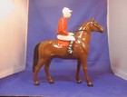 Vintage Hartland   811 Glossy Bay  turf King  Horse   Jockey Rider Made In 1956