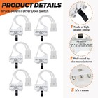 3406107 Dryer Door Switch By  Replacement For Whirlpool  Kenmore  Roper  Aman   