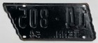 Vintage Tennessee 1954 State Shaped Sumner County License Plate Original Paint