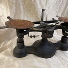 Antique Black Cast Iron Balance Scale Decorative Display Farmhouse Country Decor