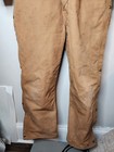 Vtg Carhartt Quilted Lined Insulated Duck Canvas Brown Coveralls Brn Mens 38