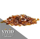 Vivid Copper Amber 1 2  - 3 4  Large Fireplace Fire Pit Fireglass Glass Crystals