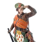 Rare Antique Heavy Cast Iron Metal Statue Sculpture Scottish Hunter With Rifle