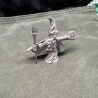 Vintage Spoontiques Pewter Wizard Figurine Cmr591 1985 Wizard With Staff And Orb