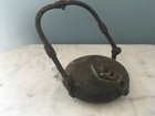 Antique Cast Iron Hanging Miner s Oil Lamp Collectible Rare