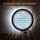 Magnifying Glass 30x Handheld 12 Led Light Magnifier For Reading Inspection Coin