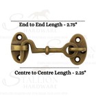 2 75 Inch Solid Brass Cabin Hook Latch     Vintage Antique Finish Hook And Eye For