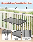 Vevor Balcony Hanging Table 19 X 24 In Outdoor Metal Patio Railing Table