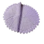 Set Of 2 Handmade Knitted Doily Table Centerpiece Purple Round Knit Decor
