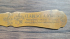 Brass Letter Opener Advertising Clarence A  O brien Registered Patent Attorney
