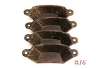 Old Antique Iron Bin Drawer Pull Victorian Hardware Set 4 Eastlake