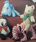Simplicity 8908 Vintage  Sewing Pattern Stuffed Toys Cut Complete Dog Panda Bear