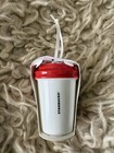 Starbucks Ornament Ceramic Coffee Cup Fox 2017 White Christmas New Holiday Red