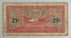 U s  Military Payment Certificate  mpc  Series 641     25 Cents  25     Lot A15