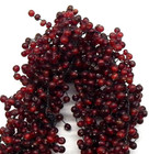 3 Pottery Barn Red Glass Beaded Cluster Wired Garland Strands 5  Each   15 Ft 