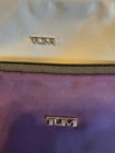 Tumi For Delta Zip Travel Bag Set Of 2 Purple Gray Travel Pouch Toiletries Bag