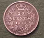 Canada - 1858 20 Cents - Uncleaned Original - Xf