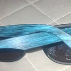 Men s Square Sunglasses Blue Plastic Frame Blue Mirrored Lenses Solid