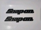 2pack Snap On Tool Box Logo Emblem Matte Black Plastic Badge Decal 8  New   Gift