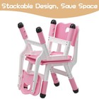 2 Pack 3-level Adjustable Kids Chair Durable Plastic Toddler Chairs For Ages 2-8