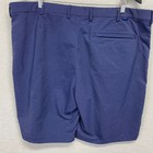 Greg Norman Mens 42 Textured Blue Shorts Golf Casual Flat Front Active Comfort