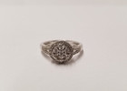 1 10 Ct  T w  Genuine Diamond Cluster Sterling Silver Cocktail Ring Size 7