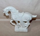 Asian   Chinese Tang Dynasty Style War Horse On Greek Base   11    Long Vintage