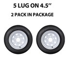 2pcs 4 80x12 480-12 4 80-12 Trailer Tires On Rims 5 Lug On 4 5  Load Range C 6pr