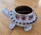 Vintage Brown Beige Turtle Pottery Planter Mcm 