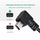 Short Mini Usb Cable Type A 2 0 To 5 Pin Mini Usb Cord Right Angle Data Charging
