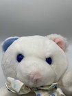 Applause Les Petits Teddy Bear Plush Pastel Bows White Blue Pink Vtg Lovey