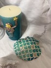 Mermaid   Coastal Decor Bundle     Seahorse Statue  Mermaid Candle     Beach Theme