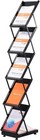 Foldable Magazine Display Racks Floor Standing 5 Layers Brochure Stand Catalo   