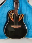 1990 Ovation 1868 Elite Black Finish Acoustic Guitar W ohsc
