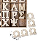 2 Inch 120 Pieces Wooden Greek Letters Bold Font Unfinished Wood 2 In 