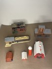 Vntg Ho n Scale Model Train Buildings Lot Of 10 Life-like Plasticville Mixed 
