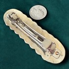 Sterling Silver Abalone Mother Of Pearl French Barrette Hair Clip Vintage