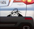 Stormtrooper Peeking Decal Vinyl Sticker Auto Car Truck Wall Laptop   Black  