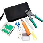    9-piece Rj45 Crimping Tool Kit With Case Cat5 6 Lan Cable Network Tester Repair