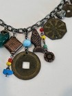 Vintage Asian Chinese Coins   Charms 16    Necklace Awesome Estate Piece