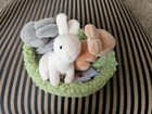 Jellycat Nesting Bunnies Trio Of Bunnies In Nest Bed New Wtags Nwt Authentic