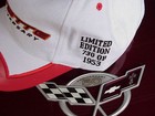 Corvette 50th Anniversary Limited Edition Cap Hat -  53 Version White red  1640 