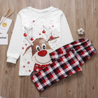 Family Matching Christmas Pajamas Set  Cute Elk Sleepwear For Boys Girls Dad Mum