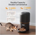 4l Timed Auto Pet Feeder For Cat And Dog With Dry Food Dispenser  1-16 Portion